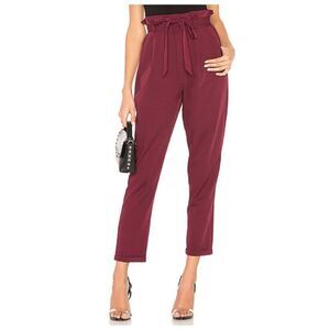 Superdown Lisa Belted Trouser Pants Plum High Waist Women’s Size Small Revolve